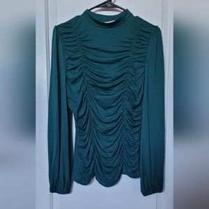 Grace Karin Green Ruched Women's Top